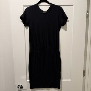 James Perse Classic Black Midi Dress
